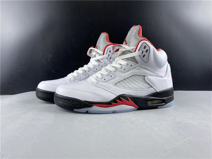 Jordan5 Fire Red Silver Tongue DA1911-102