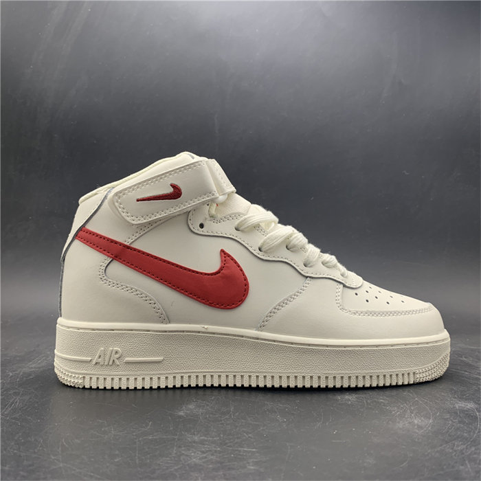 Nike Air Force 1 Mid Sail University Red  315123-126