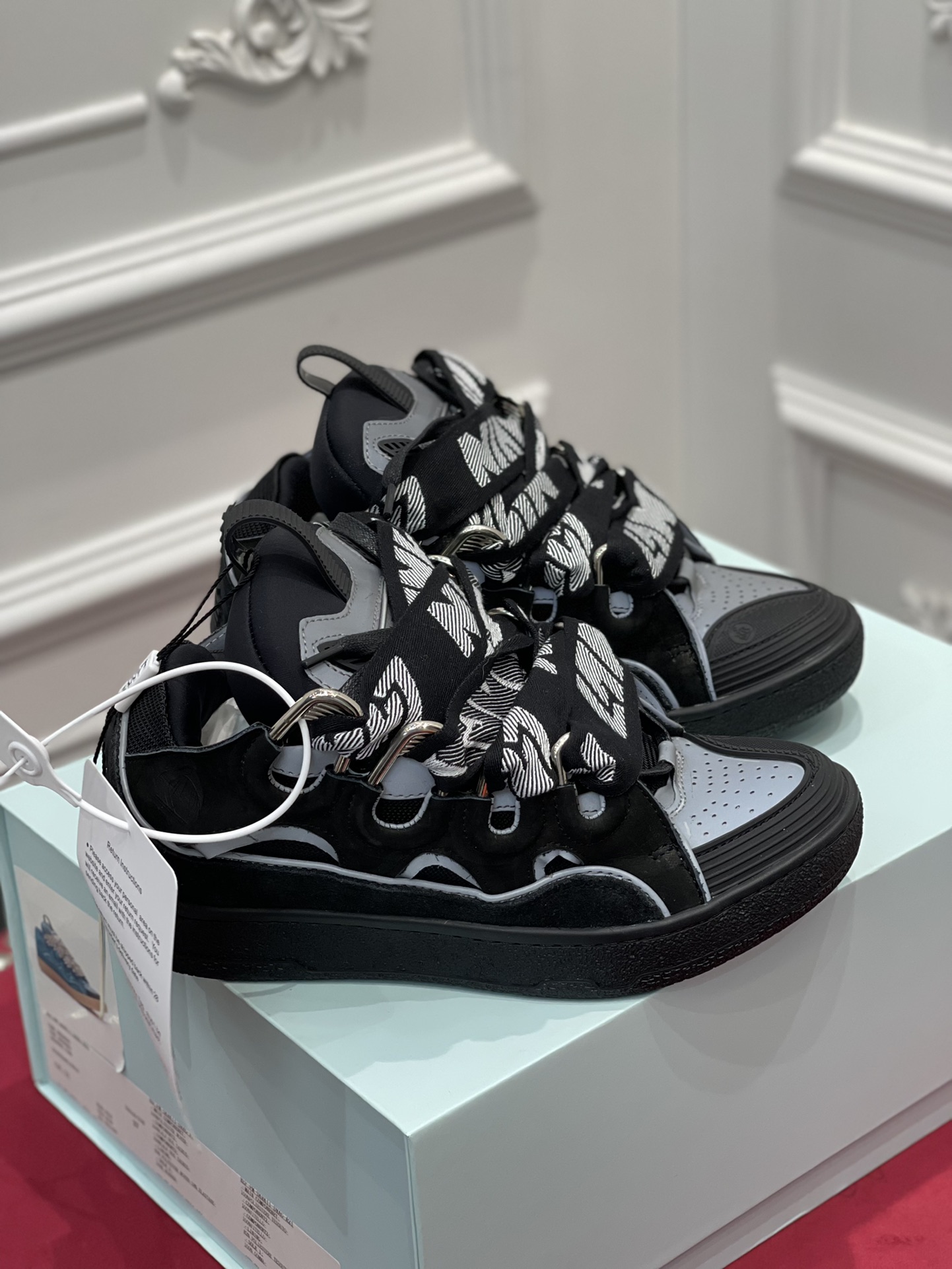 Lanvin Curb SneakerBlack Grey FM-SKRK11-REFL-P2210