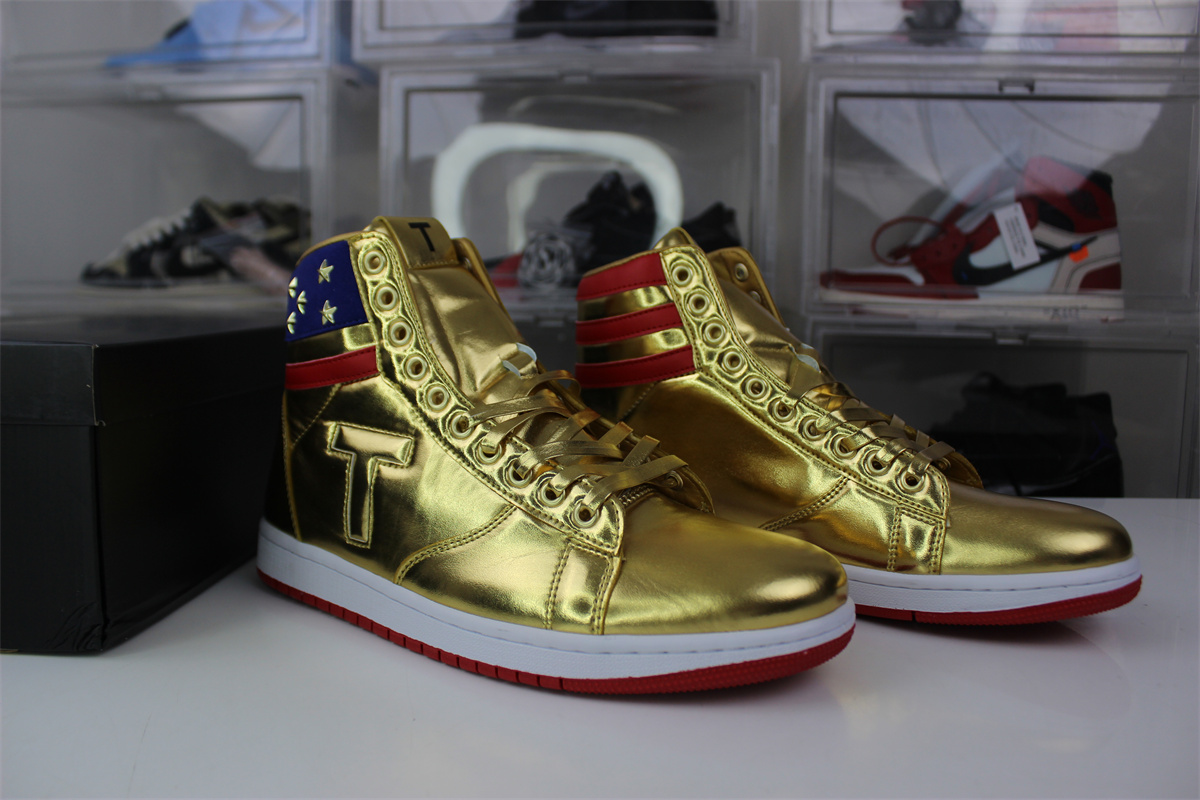 Gold Trump The Never Surrender High-Tops