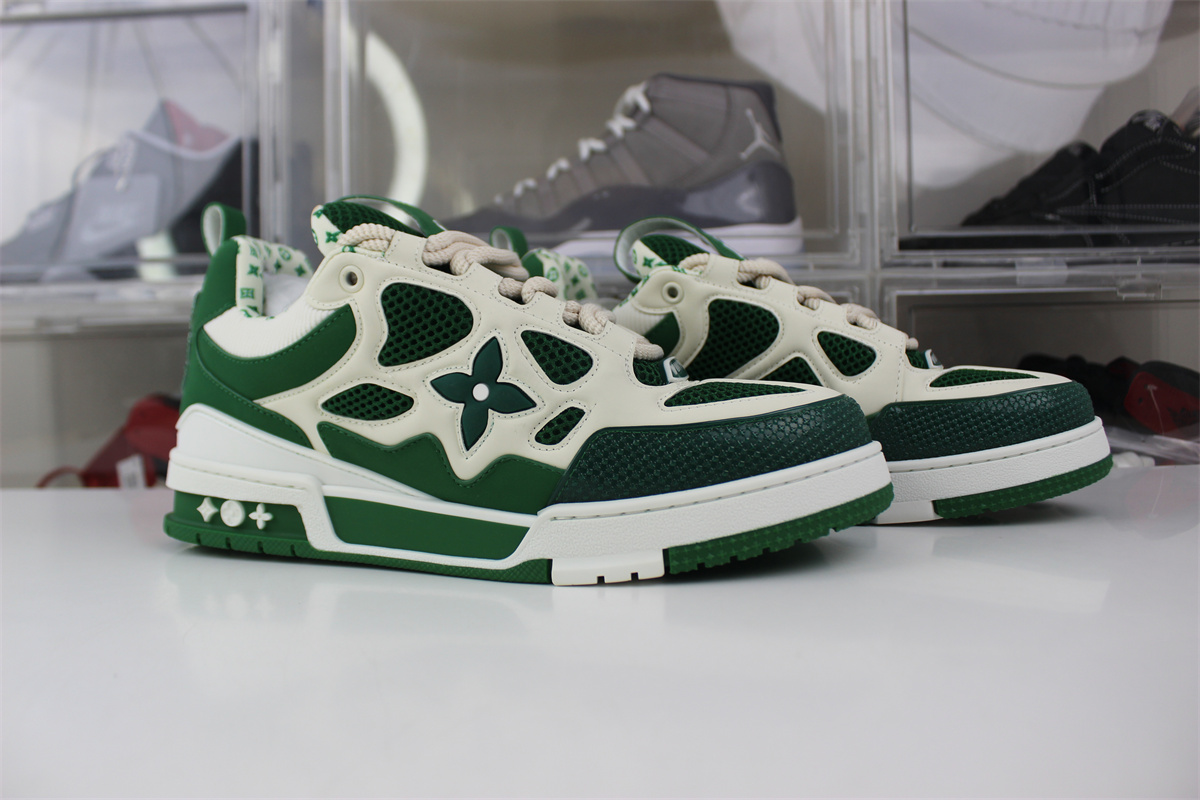 Louis Vuitton White Green Sneaker #54