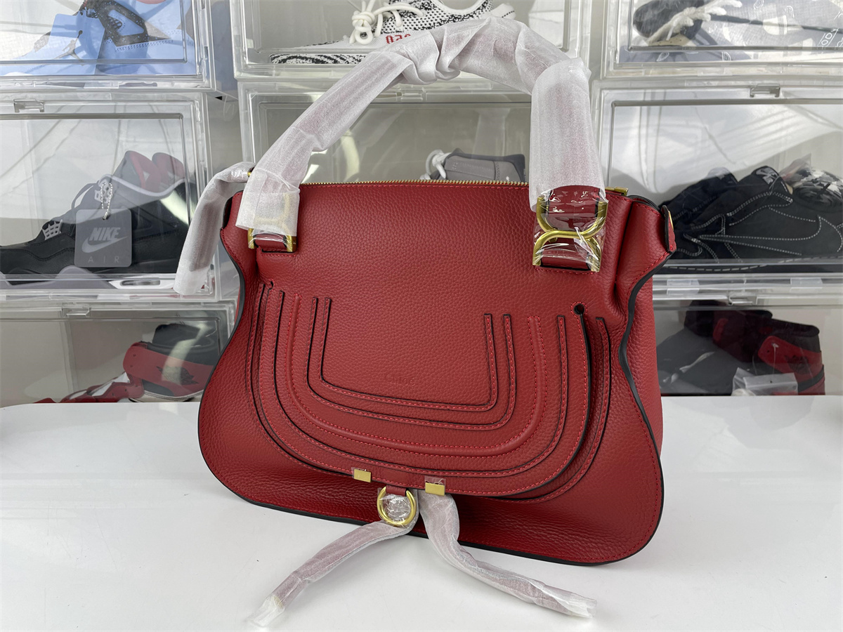 Chole Marcie Dark Red bag (S, M, L sizes)