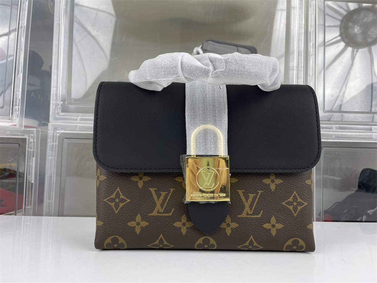 LV Locky BB Handling Bag Black Brown (20 x 16 x 7.5cm)