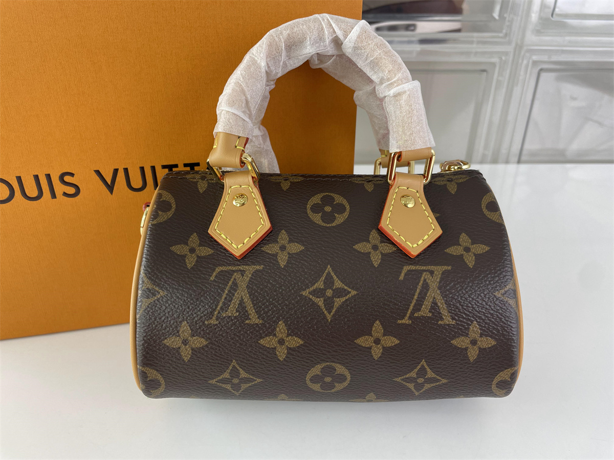 LV Louis Vuitton Nano Sedy Brown Round handling bag, Mid quality Level ( 16 x 10 x 7.5cm)