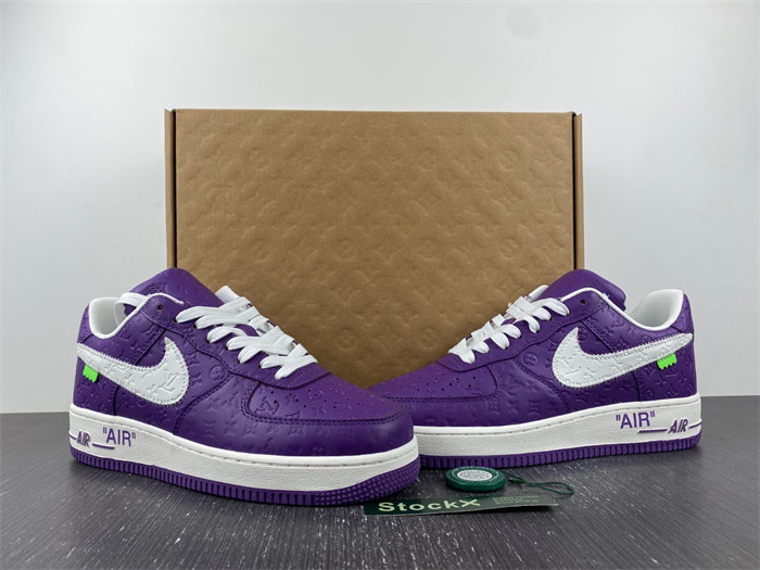 Louis Vuitton Nike Air Force 1 Low By Purple White
