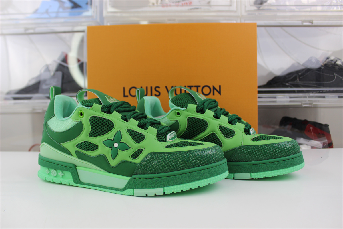 Louis Vuitton LV trainer Full Green Four Leaf Clover