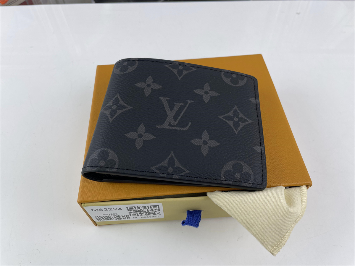 LV Black Grey Wallet Monogram eclipse (11.9 x 9cm）