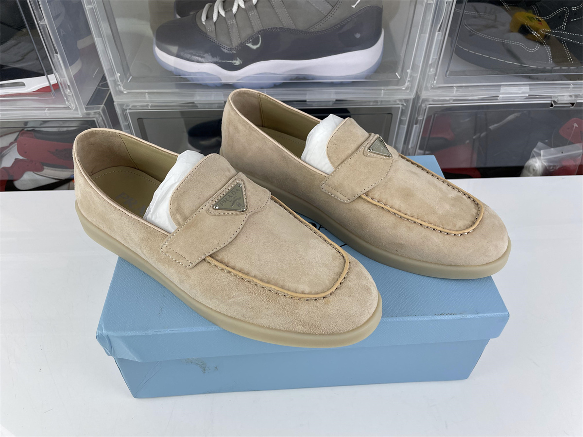 PRADA Tan Suede mens shoes, EU39-46