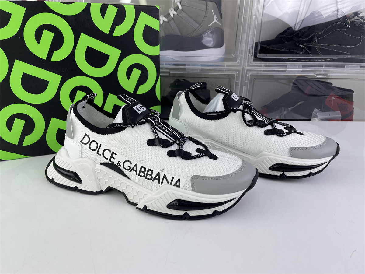 DOLCE & GABBANA White Black Air Master Sneaker