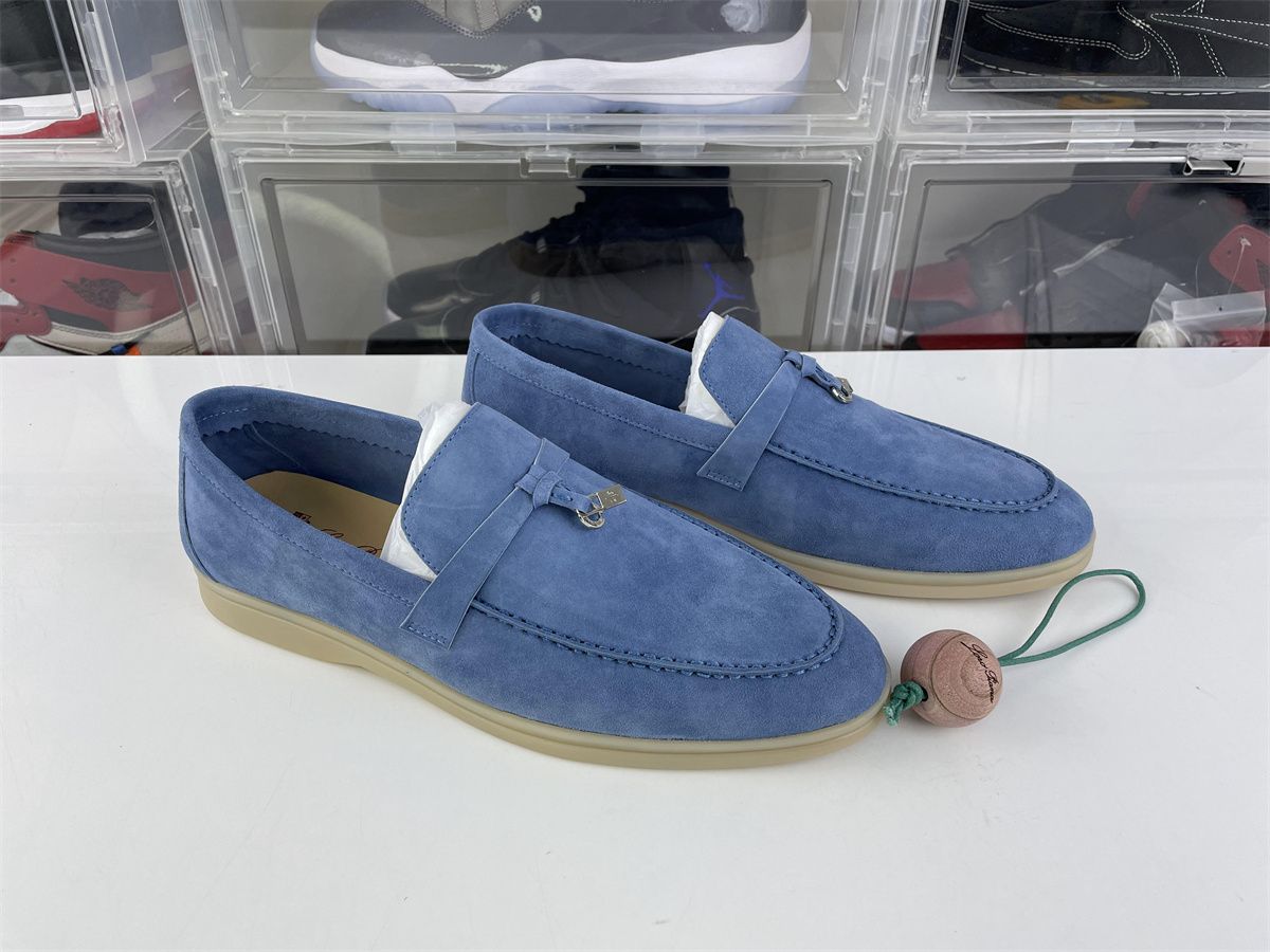 Loro piana UNC Blue summer walk shoes Suede