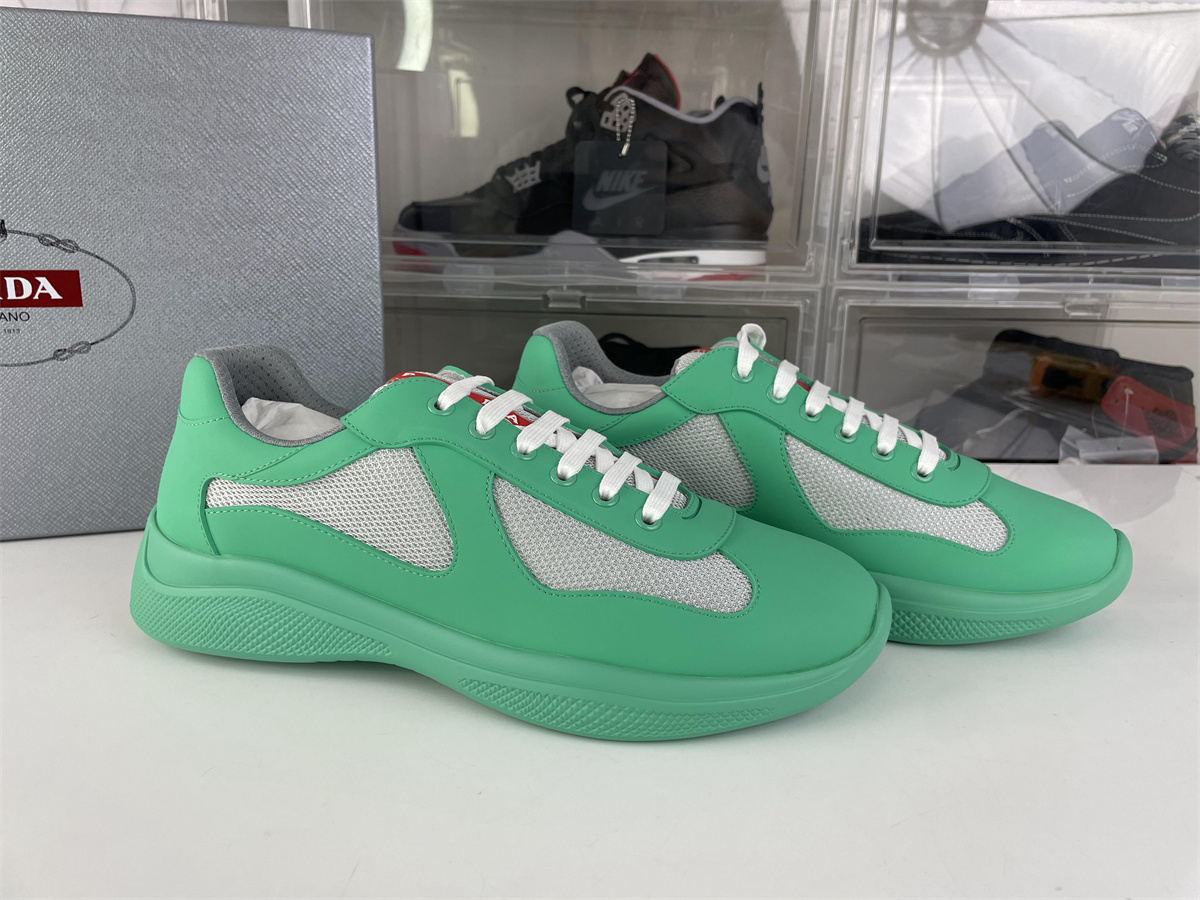 Prada America Cup Matt Light Green Grey mesh