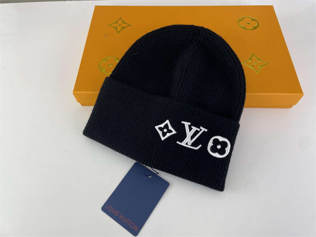 LV Winter Black Woolen Hat