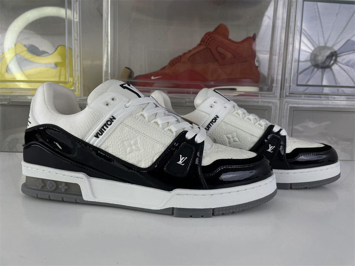 LV Louis Vuitton ARCH Black White Bright Leather Grey transparent sole