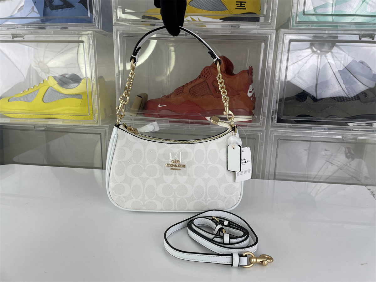 Coach TERI Cream White ladies bag, (24.5 x 15.5x 7.5 cm)