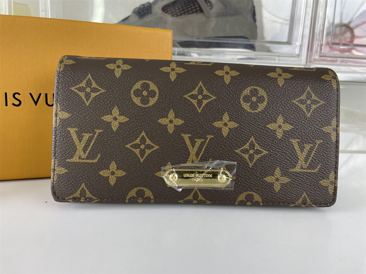 LV Louis Vuitton Wallet on Chain LILY brown bag, (20.7 x 10.2 x 3.5 cm)
